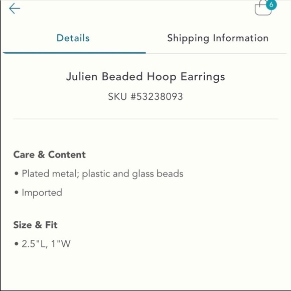 New! Anthro Julien Beaded Hoop Earrings - Picture 3 of 6